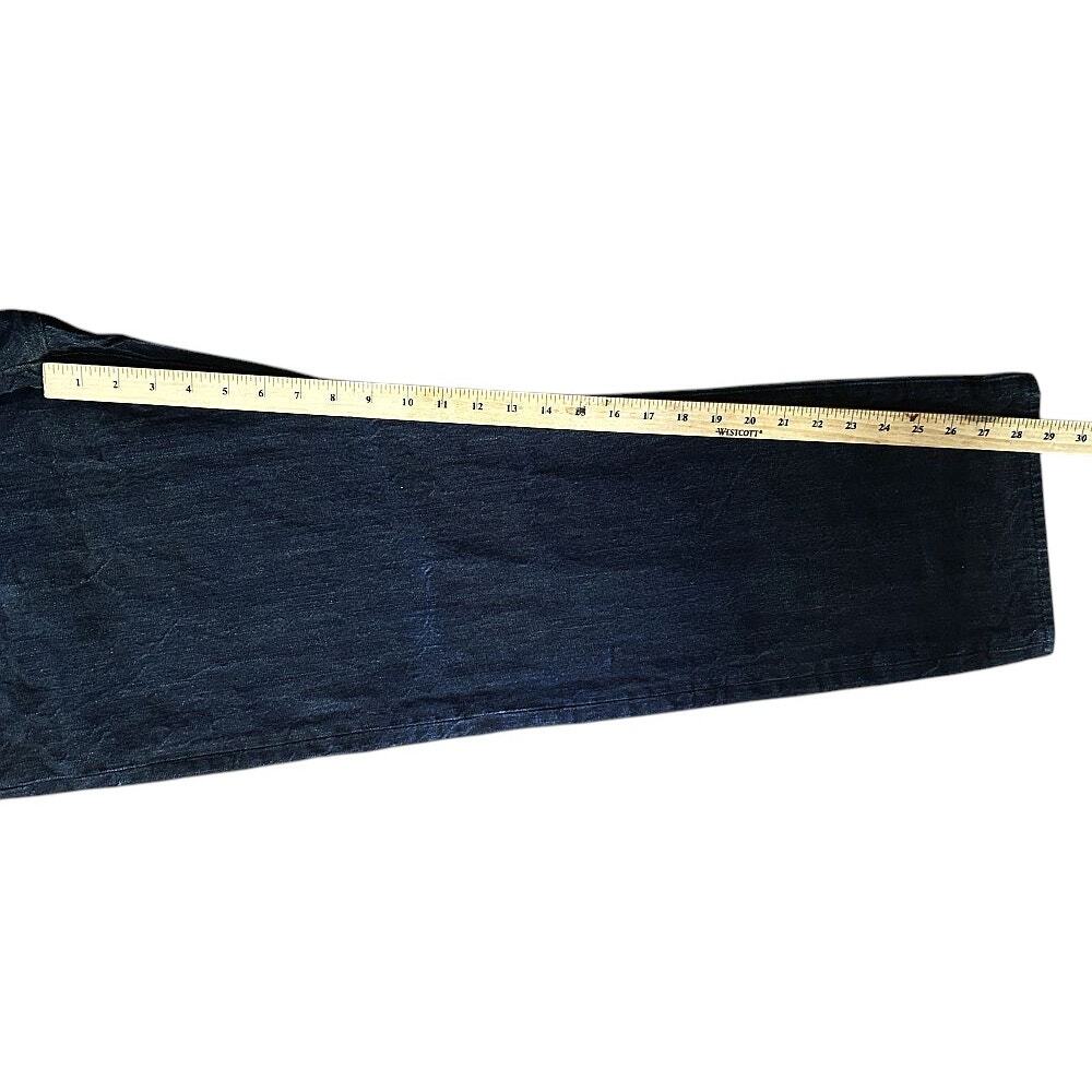 Levi 501 Straight Fit Green Button Fly Dark Wash Jeans Men's 42x32 - Picture 4 of 9
